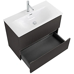Тумба с раковиной BelBagno UNO-MINI 80 темно-серая матовая для ванной в интернет-магазине Sanbest