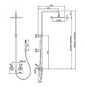 Душевая система PAINI Cox 78PW689TH никель купить в интернет-магазине сантехники Sanbest