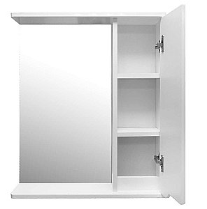 Зеркало со шкафом Loranto Палермо CS00092516 60 белое, правостороннее купить в интернет-магазине сантехники Sanbest