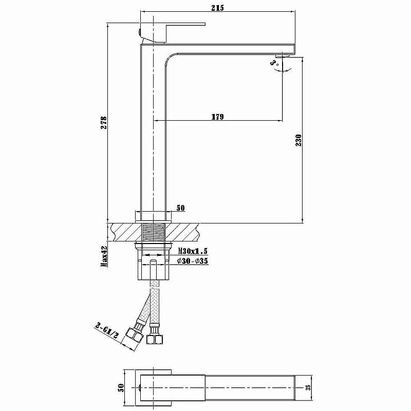 Смеситель для раковины Vincea Rondo VBF-1C02BG брашированное золото купить в интернет-магазине сантехники Sanbest