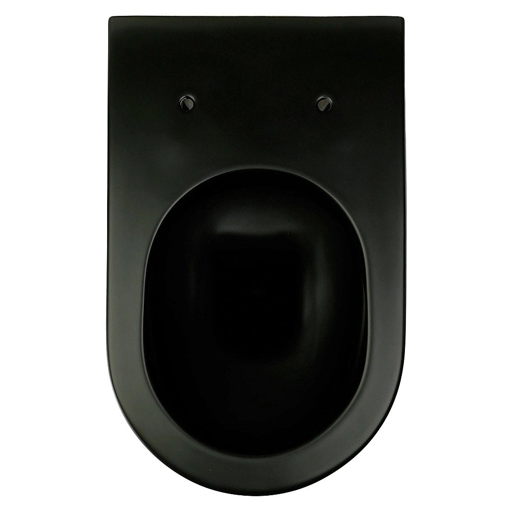 Унитаз приставной Migliore MONACO 32066, черный матовый, безободковый купить в интернет-магазине Sanbest