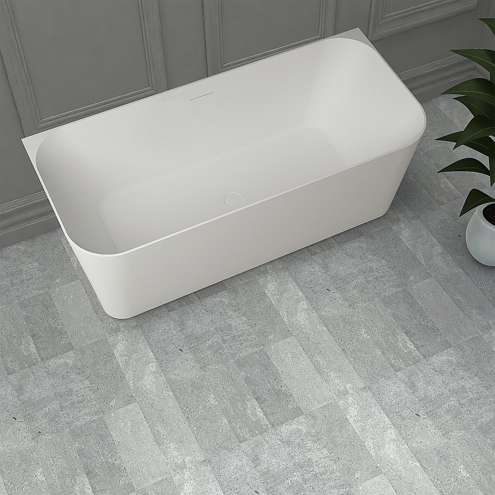 Ванна из искусственного камня ABBER Stein AS9617 170х75 белая матовая купить в интернет-магазине Sanbest