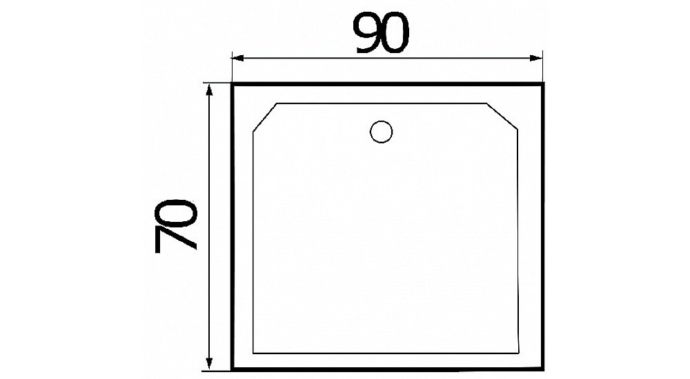 Душевой поддон Vincea VST-2AR-7090 90x70 белый купить в интернет-магазине Sanbest
