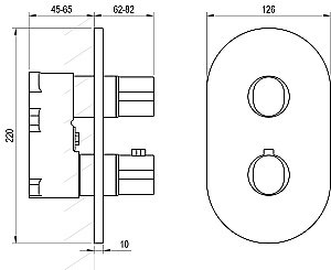 Смеситель для душа Ravak Chrome II X070467 черный купить в интернет-магазине сантехники Sanbest