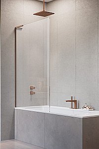 Шторка для ванны Radaway Modo SL Brushed Copper PNJ II 50 стекло прозрачное/профиль брашированная медь купить в интернет-магазине Sanbest