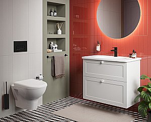 Инсталляция для унитаза Vitra V-Fix Core 800-1874 с черной матовой кнопкой купить в интернет-магазине сантехники Sanbest