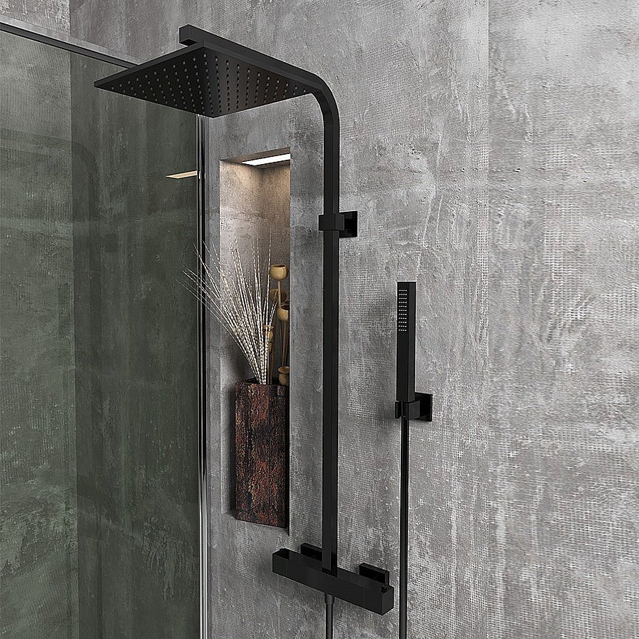 Душевая система PAINI Dax-R 84PZ689TH черная матовая купить в интернет-магазине сантехники Sanbest