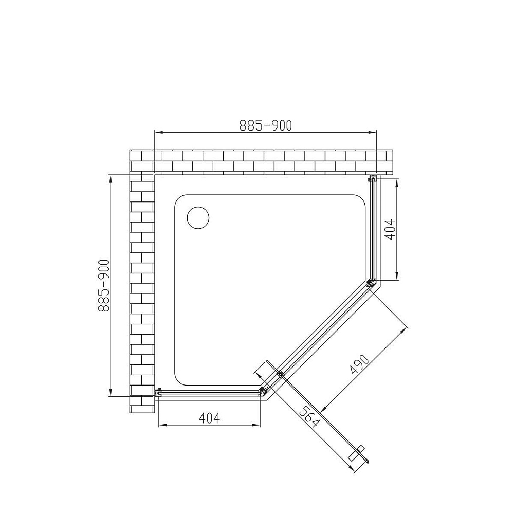 Душевой уголок Vincea PENTA VSP-3P 90x90 черный/прозрачное купить в интернет-магазине Sanbest