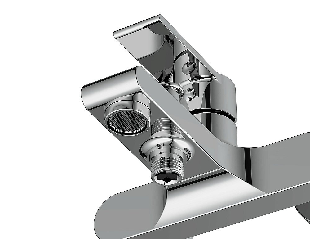 Смеситель для ванны Cersanit BRASKO с душевым гарнитуром VIBE 64513 купить в интернет-магазине сантехники Sanbest