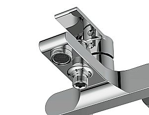 Смеситель для ванны Cersanit BRASKO с душевым гарнитуром VIBE 64513 купить в интернет-магазине сантехники Sanbest