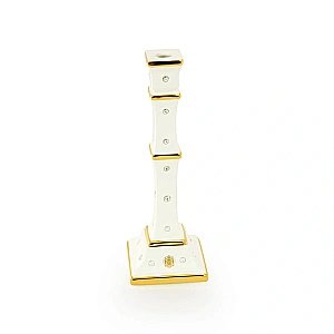 Подсвечник одинарный Migliore EMOZIONI 26570 белый/декор золото купить в интернет-магазине сантехники Sanbest