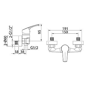 Смеситель для душа Milardo Sterm STESB00M03 хром купить в интернет-магазине сантехники Sanbest