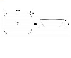 Раковина CeramaLux N 60 78444 белая купить в интернет-магазине Sanbest