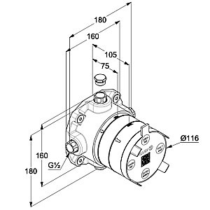 Скрытая часть смесителя Kludi SLIM.BOXX 88022 купить в интернет-магазине сантехники Sanbest