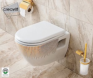 Унитаз подвесной CREAVIT Terra TP325.001T0 белый с декором купить в интернет-магазине Sanbest
