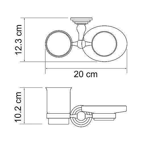 Держатель стакана и мыльницы WasserKRAFT Ammer K-7026 купить в интернет-магазине сантехники Sanbest