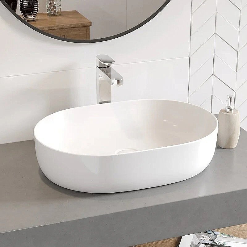 Раковина Koller Pool ROUND 60 RN-0600-WB белая купить в интернет-магазине Sanbest