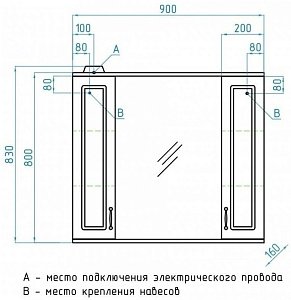 Мебель для ванной Style Line Олеандр-2 90 для ванной в интернет-магазине Sanbest