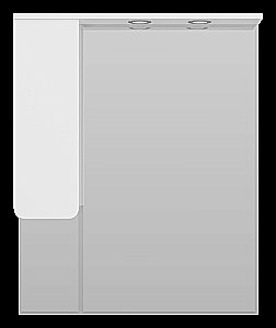 Зеркало со шкафом Misty Чегет 85 П-Чег-02085-01 белый в ванную от интернет-магазине сантехники Sanbest