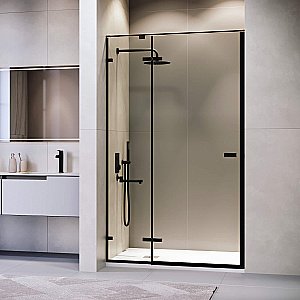 Душевая дверь RGW Stilvoll SV-004B 130 353200413-14 стекло прозрачное/профиль черный купить в интернет-магазине Sanbest