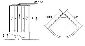 Душевая кабина Niagara Ultra NG-214 115х80 купить в интернет-магазине Sanbest