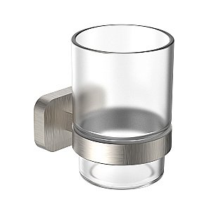 Стакан для зубных щеток с держателем WONZON & WOGHAND GRAFFITY, Брашированный никель (WW-9321-BN) купить в интернет-магазине сантехники Sanbest