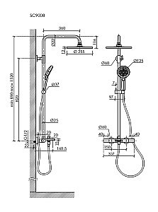 Душевая система Sancos Etna SC9008BN брашированный никель купить в интернет-магазине сантехники Sanbest