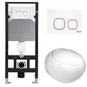 Унитаз с инсталляцией WeltWasser AMBERG 506 + JECKENBACH 004 GL-WT + AMBERG RD-WT купить в интернет-магазине Sanbest