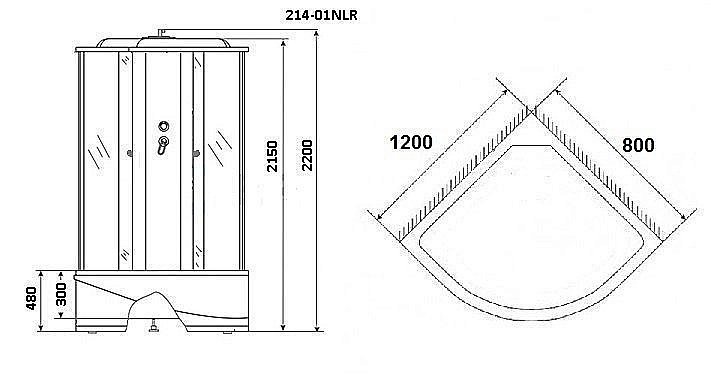 Душевая кабина Niagara Ultra NG-214 115х80 купить в интернет-магазине Sanbest