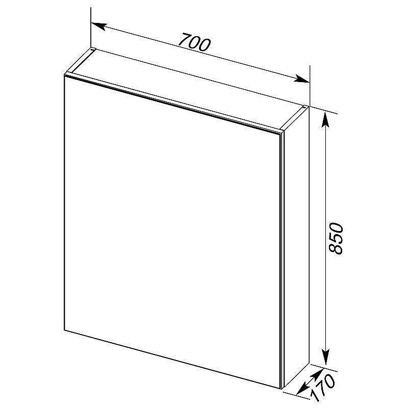 Зеркальный шкаф Aquanet Алвита 70 ясень коимбро купить в интернет-магазине сантехники Sanbest