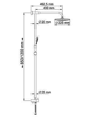 Душевая система WasserKRAFT A066 купить в интернет-магазине сантехники Sanbest