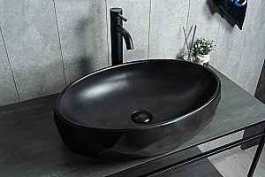 Раковина накладная Gid Bm9030wx черная матовая купить в интернет-магазине Sanbest