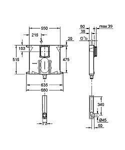 Смывной бачок Grohe 38863000 купить в интернет-магазине сантехники Sanbest