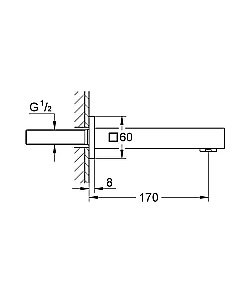 Излив для ванны Grohe Eurocube 13303000 купить в интернет-магазине сантехники Sanbest