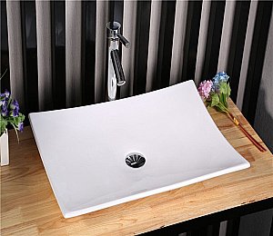 Раковина накладная Ceramalux N 68 78123 В белая купить в интернет-магазине Sanbest