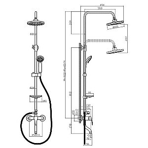 Душевая система Rossinka A35-46 купить в интернет-магазине сантехники Sanbest