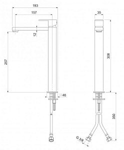 Смеситель для раковины Cezares PRIZMA-LSM1-A-03/24-W0 золото купить в интернет-магазине сантехники Sanbest