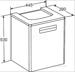 Тумба с раковиной Roca The Gap Original ZRU9302880 45 белый глянец для ванной в интернет-магазине Sanbest