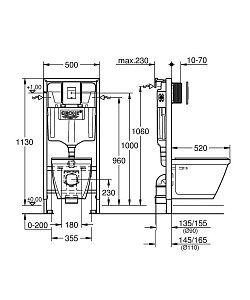 Унитаз подвесной Grohe SOLIDO 39186000 белый купить в интернет-магазине Sanbest