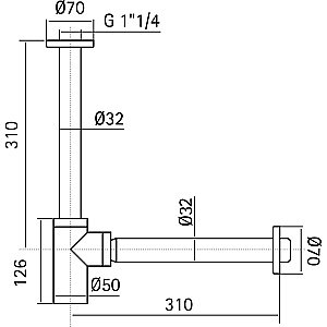 Сифон для раковины Cisal Complementi ZA004130D1 купить в интернет-магазине сантехники Sanbest
