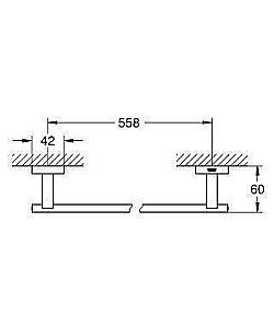 Полотенцедержатель Grohe Essentials Cube New 40509001 купить в интернет-магазине сантехники Sanbest