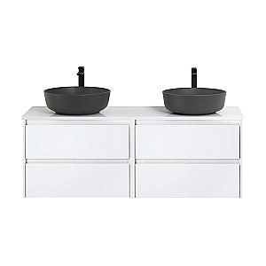 Тумба с раковинами и столешницей BelBagno KRAFT 120 Bianco Opaco для ванной в интернет-магазине Sanbest