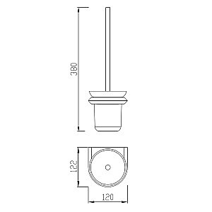 Ершик для туалета Abber NORD AA1532B черный матовый купить в интернет-магазине сантехники Sanbest