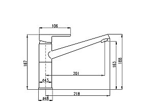 Смеситель для кухни Rav-Slezak Vltava VTE404.5 хром купить в интернет-магазине сантехники Sanbest