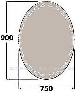 Зеркало LED De Aqua ДЕКОР 205755 75x90 в ванную от интернет-магазине сантехники Sanbest