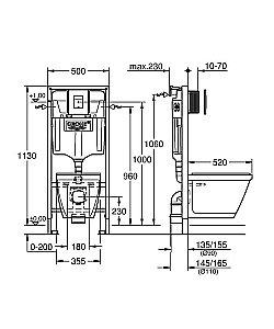 Унитаз подвесной Grohe SOLIDO 39186000 с крышкой микролифт, с инсталляцией купить в интернет-магазине Sanbest
