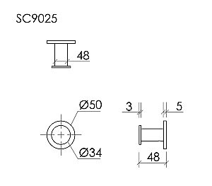 Крючок Sancos Base SC9025BN брашированный никель купить в интернет-магазине сантехники Sanbest