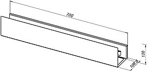 Полка Aquanet Магнум 302233 70 белая матовая купить в интернет-магазине сантехники Sanbest