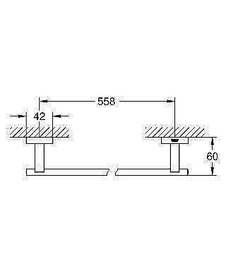 Полотенцедержатель Grohe Essentials Cube New 40509001 купить в интернет-магазине сантехники Sanbest