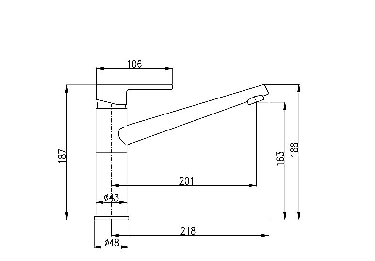 Смеситель для кухни Rav-Slezak Vltava VTE404.5 хром купить в интернет-магазине сантехники Sanbest
